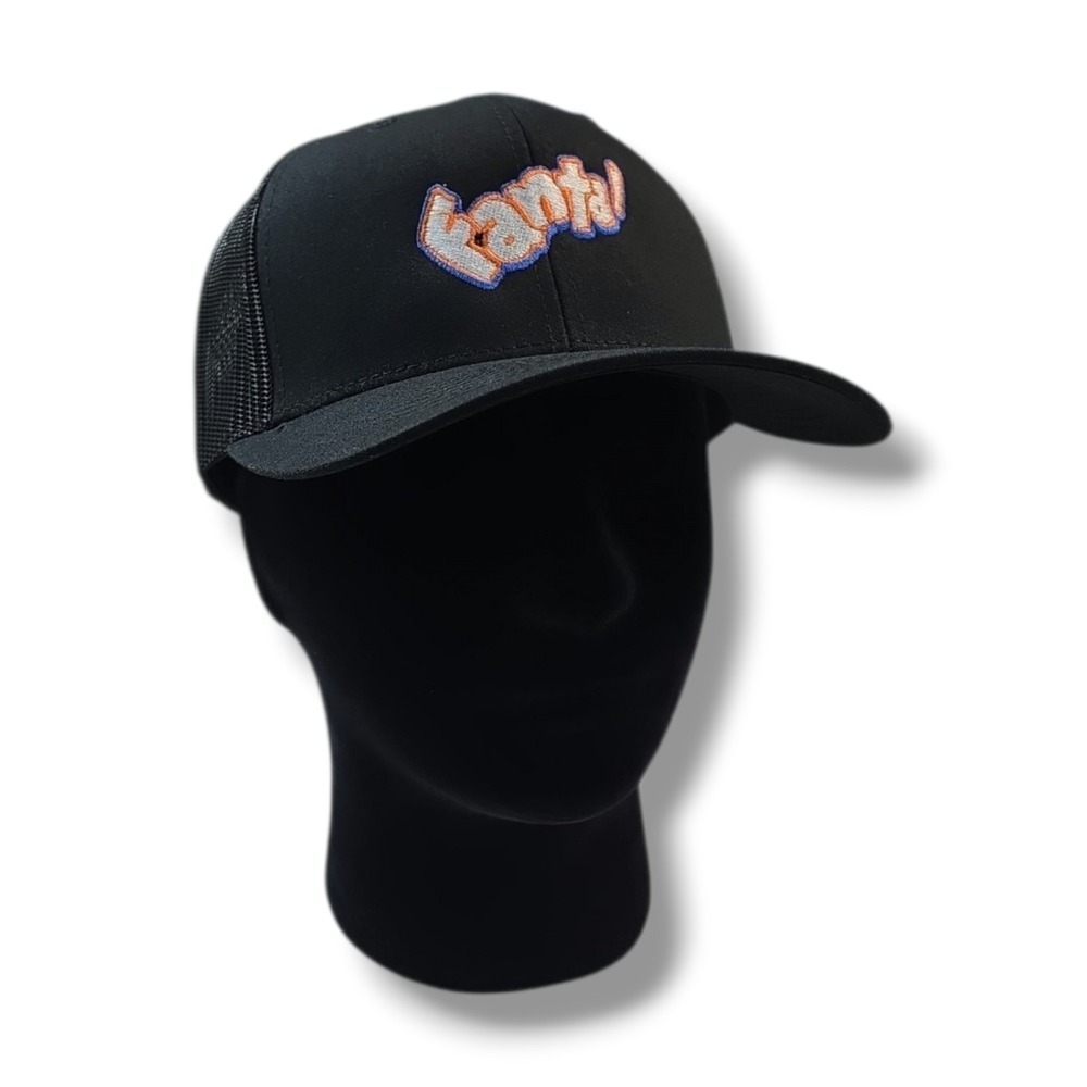 Yupoong The Classics "Fanta!" Mesh Trucker Snapback Black Unisex Hat Cap